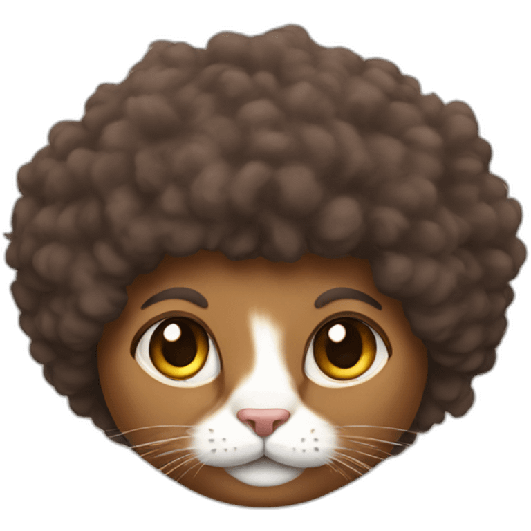 cat with afro hair emoji