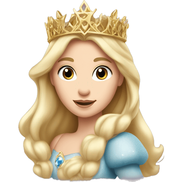 Princess Aurora with gold tiara  emoji