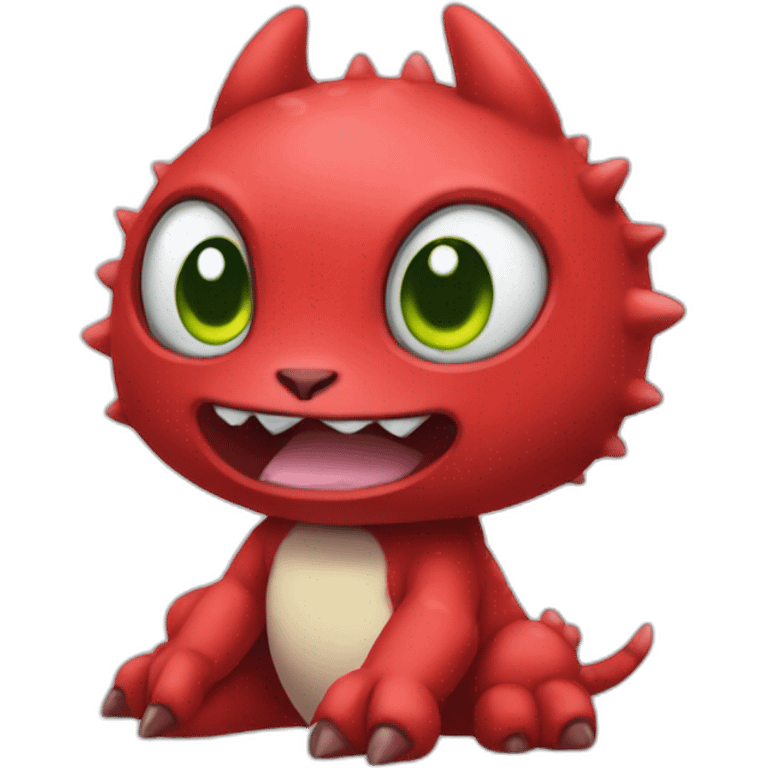 red baby Digimon creature emoji