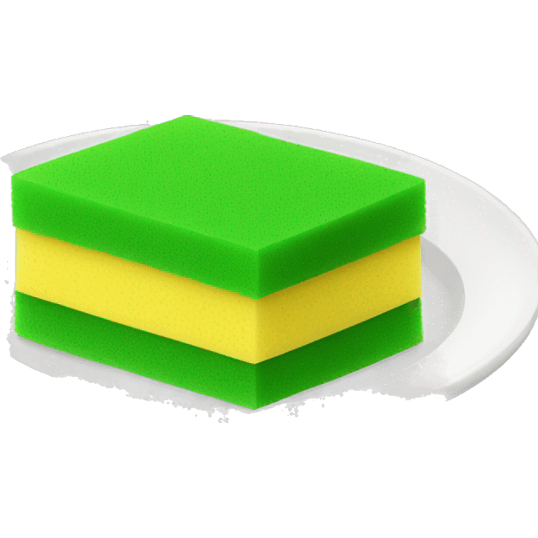 green flat square dish sponge emoji