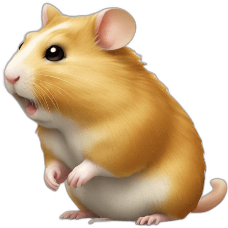 Hamster doré à poil long emoji