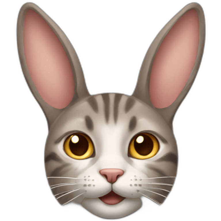 Cat with rabbit ears emoji