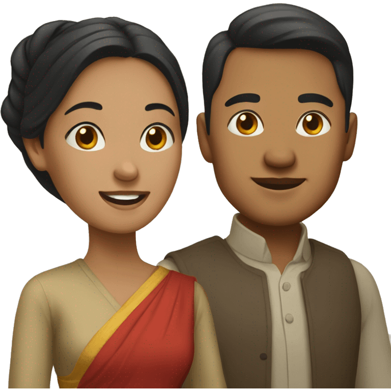 Vietnamese man and Bengali woman emoji