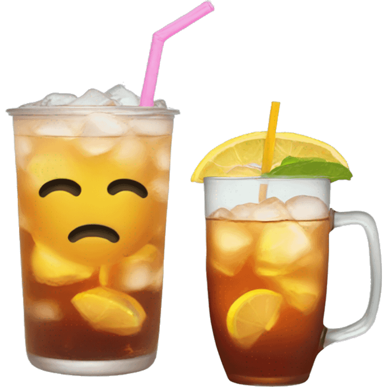 Ice tea and warmer weather  emoji