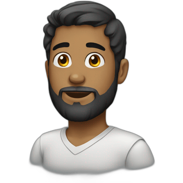 boy with beard and neck tattoo emoji