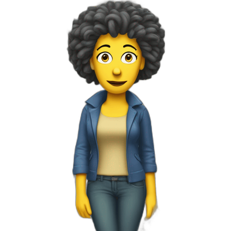 I want to create a custom emoji of Marge Simpson Dreadlocks hair, very realistic, 32k resolution emoji