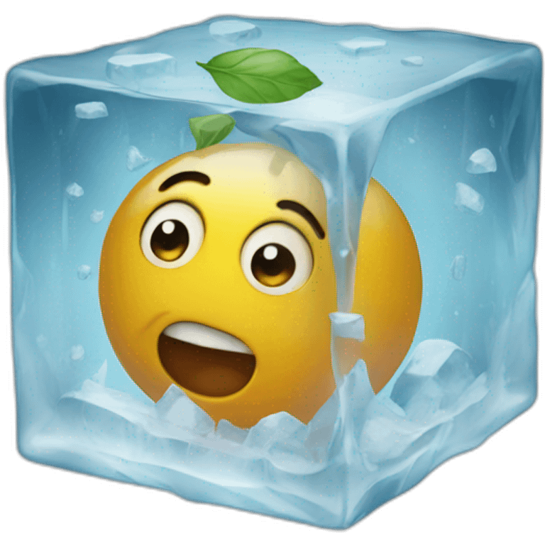 NUMBER 1 INSIDE AN ICE CUBE emoji