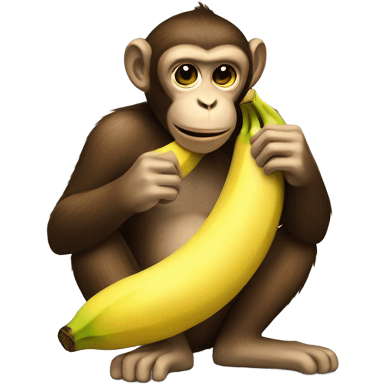 Monkey eating banana  emoji