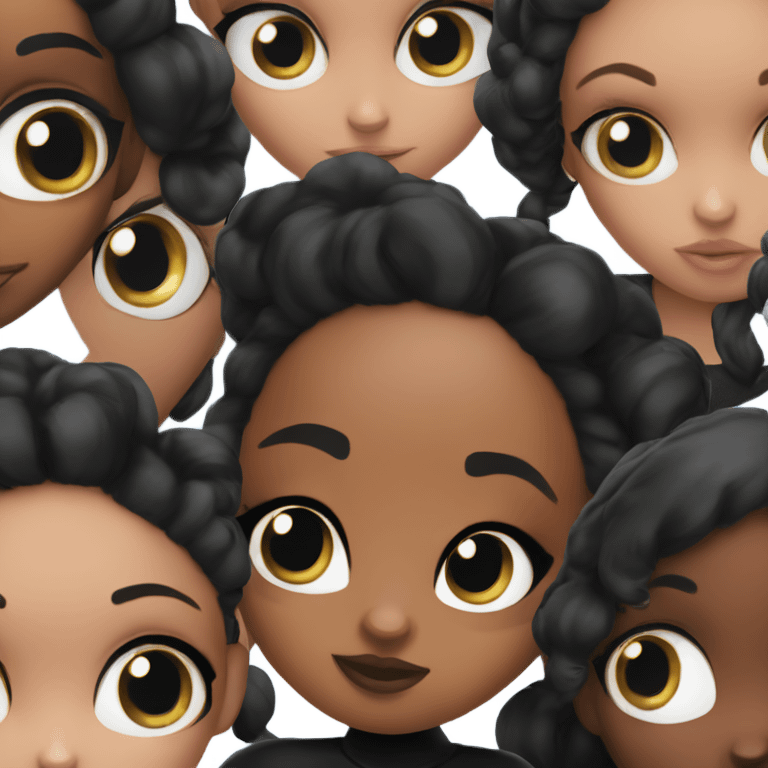 powerpuff girl bubbles as a black girl emoji