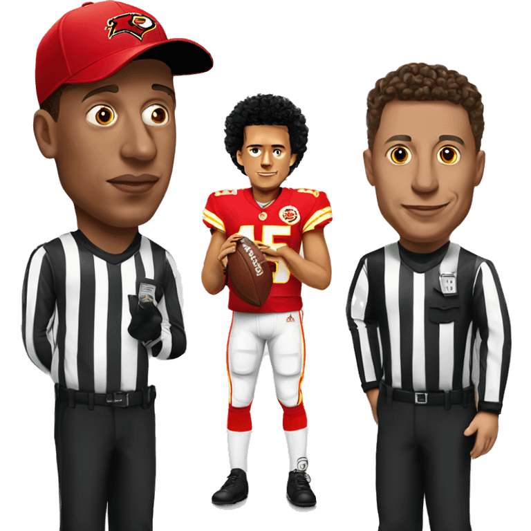 Patrick Mahomes with money and a referee emoji