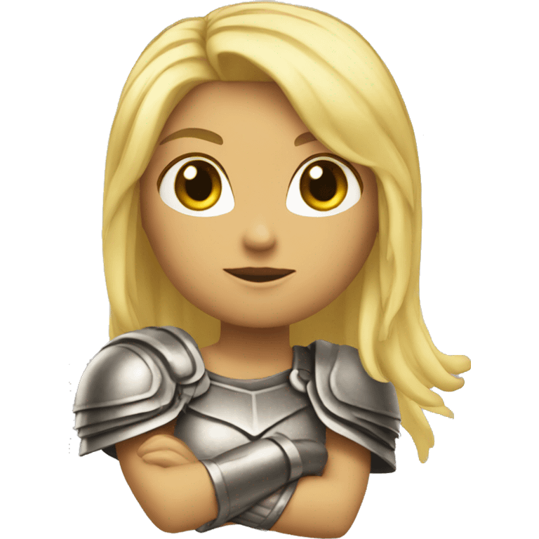 Blond Valkyrie full body emoji