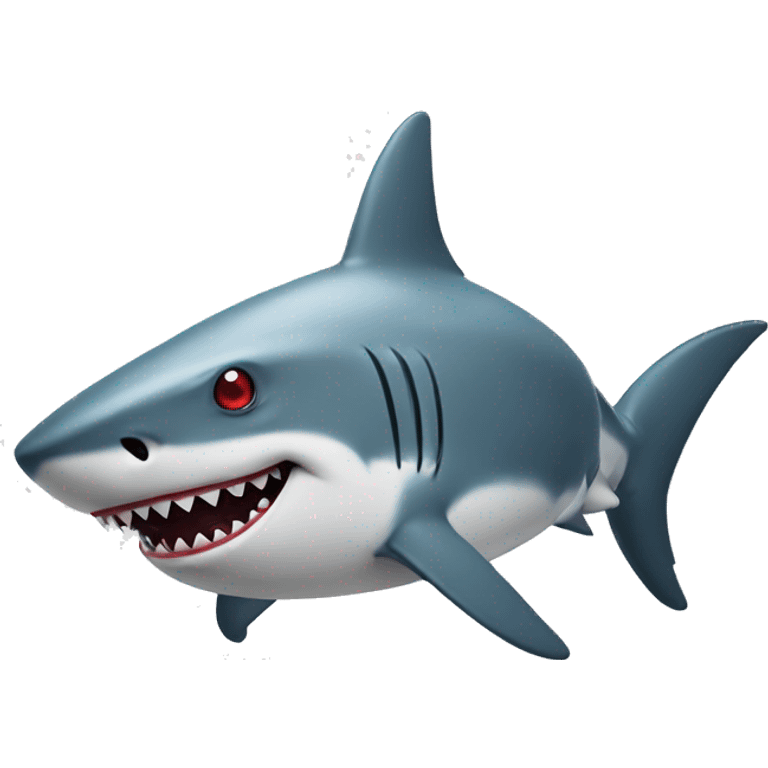 Shark with clown face emoji