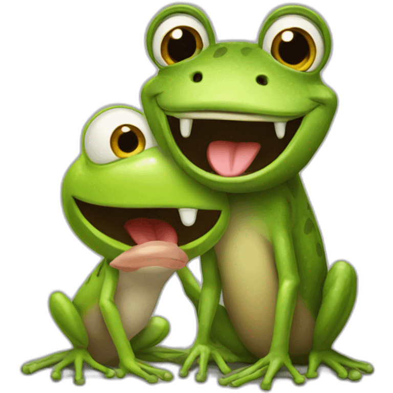 frog and donkey surprised emoji