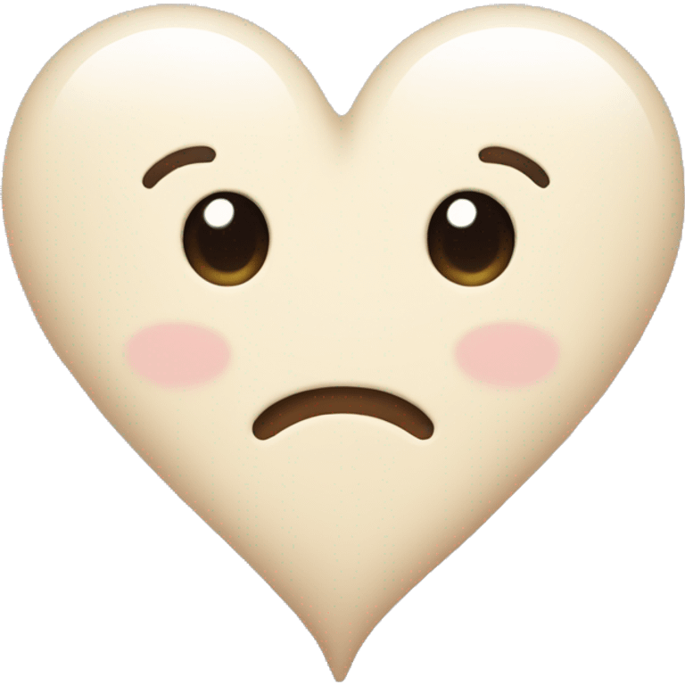 Milk-colored heart emoji