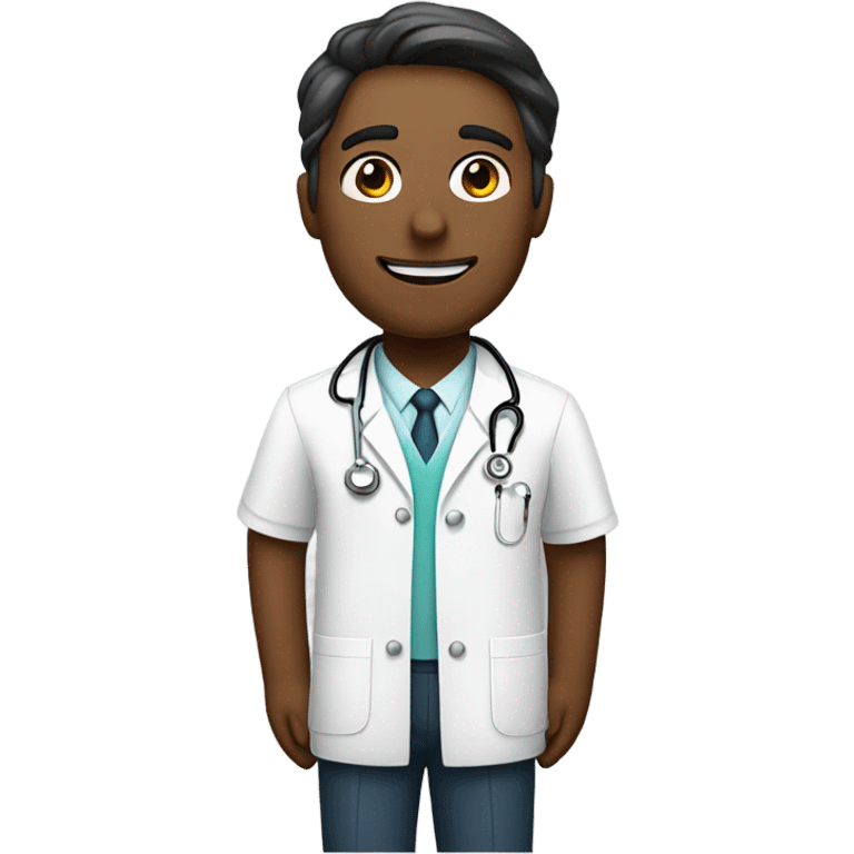 thank you to a male doctor in white Dr uniform emoji