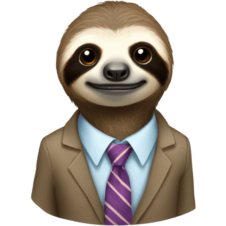 sloth wearing a tie  emoji