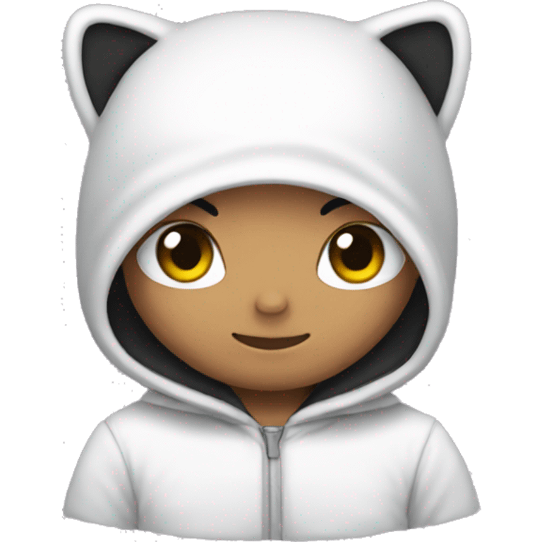 black hello kitty hood emoji