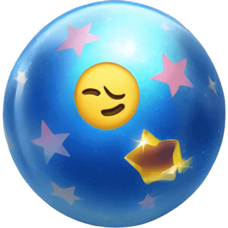 Bola disco con una estrella emoji