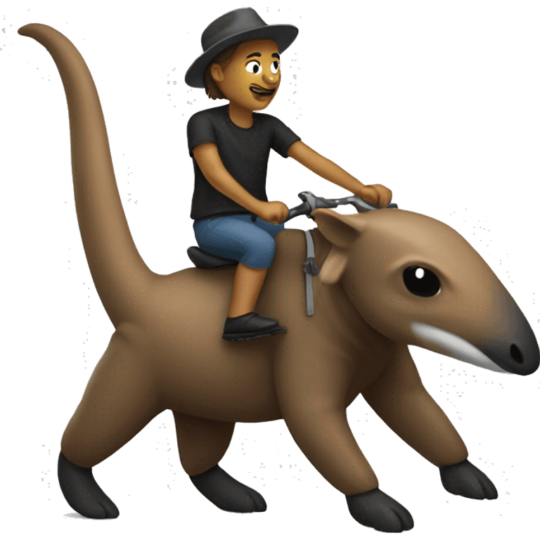 Me riding an anteater emoji