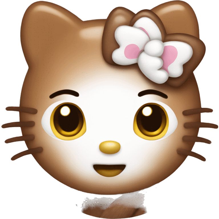 Brown hello kitty emoji