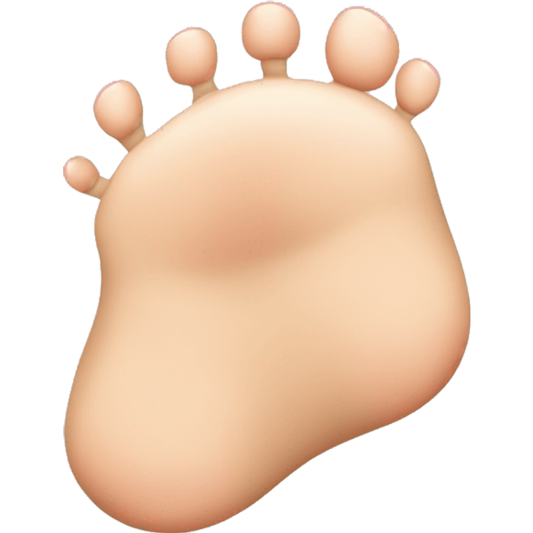 Fat foot with small toenails  emoji