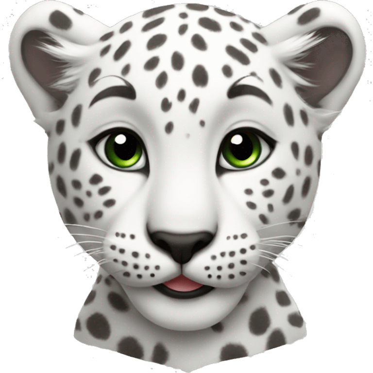 white leopard cub emoji