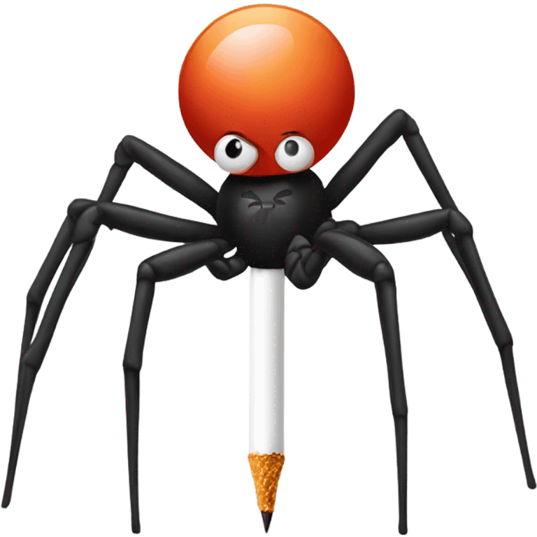 Spider with a cigarette emoji