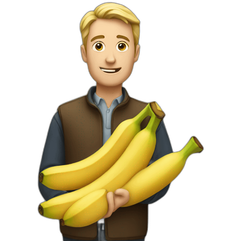 man holding a banana emoji