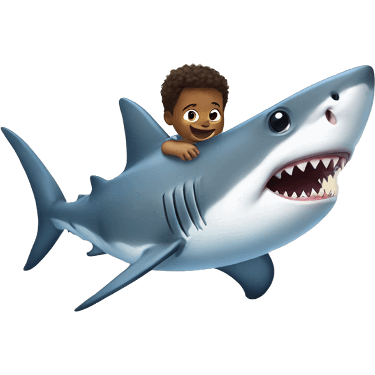 Shark with a baby shark emoji