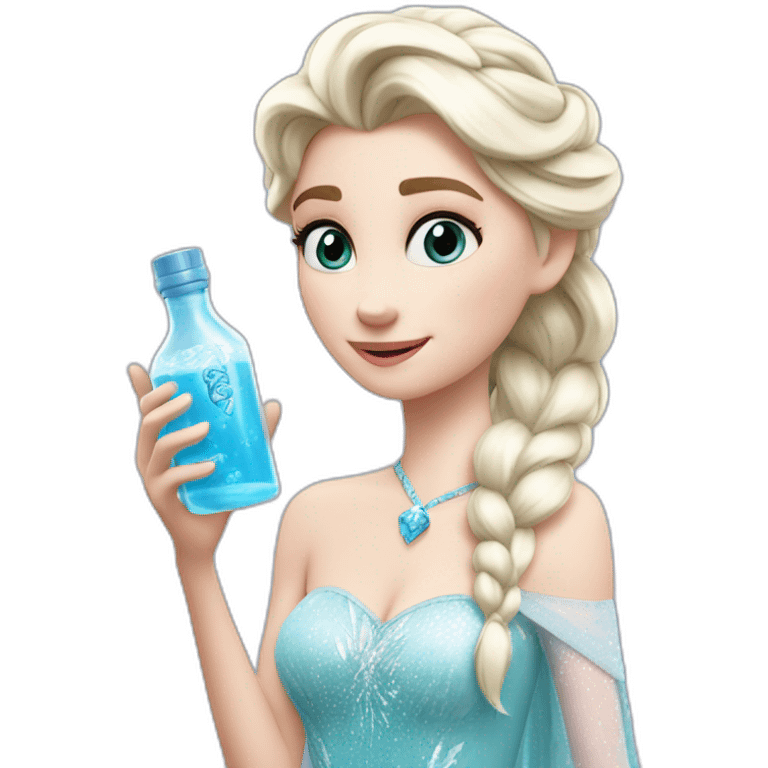 Complete Elsa with elixir bottle emoji