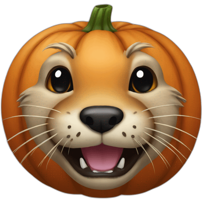 Otter pumpkin emoji