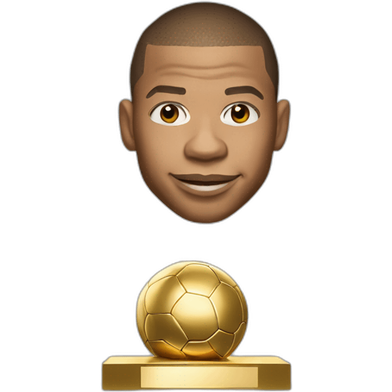 mbappe avec le ballon d'or emoji