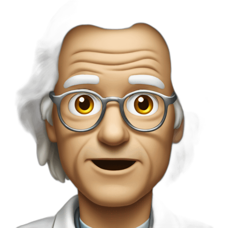 Doc brown from back to the future emoji