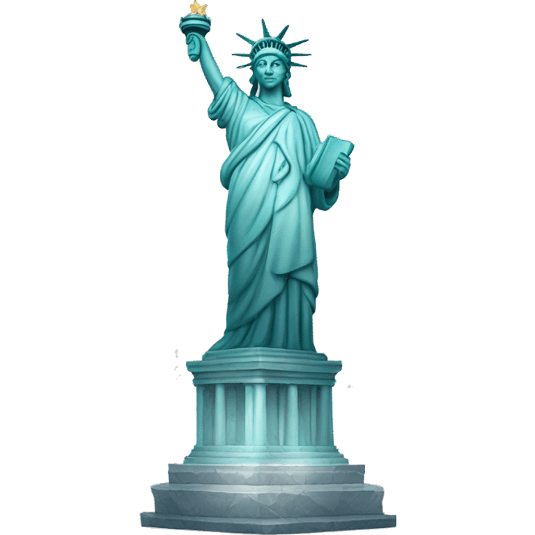 crystal full body liberty statue emoji