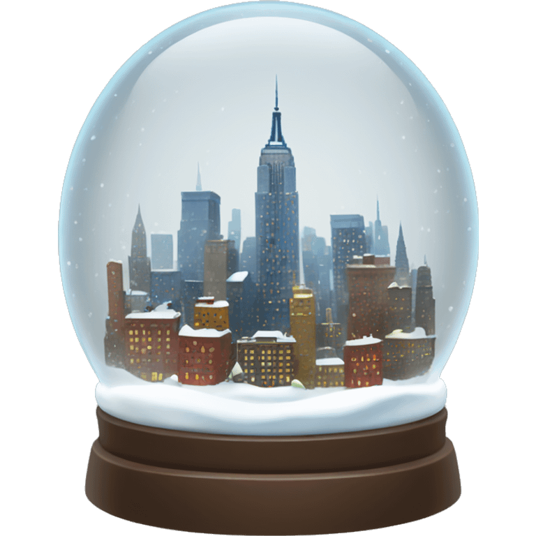 new york city snow globe, 4k, no background emoji