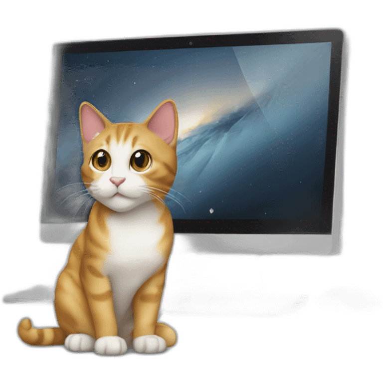 cat in front of pc emoji