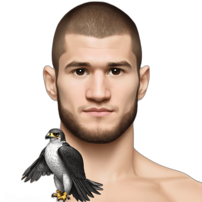 Falcon on the shoulder of khabib nurmagomedov  emoji