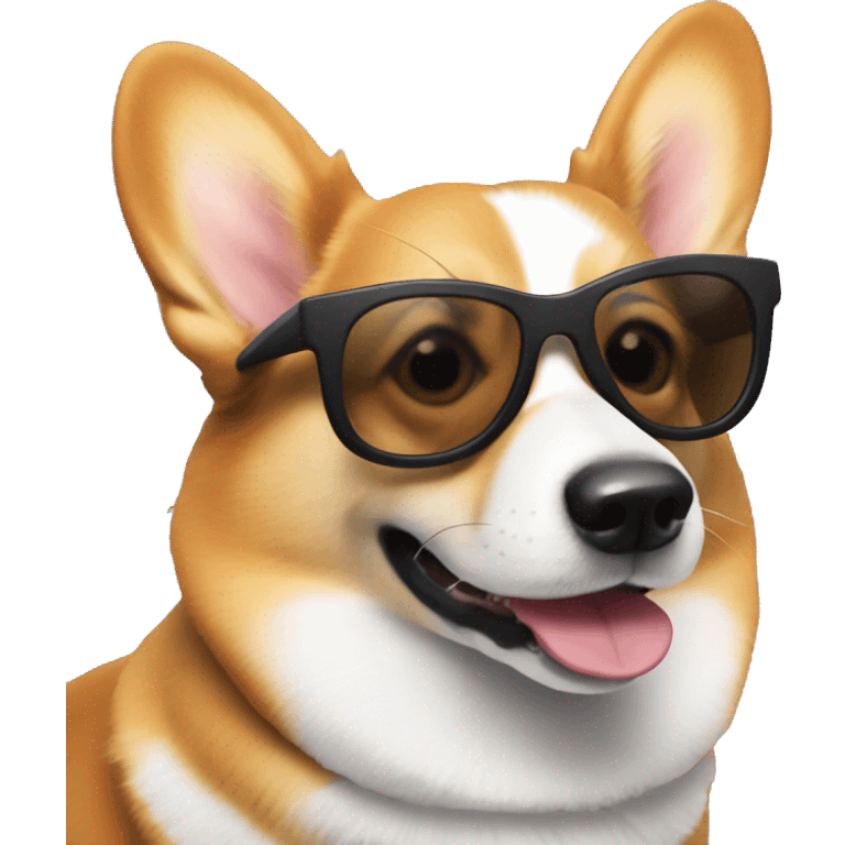 Corgi with sunglasses emoji