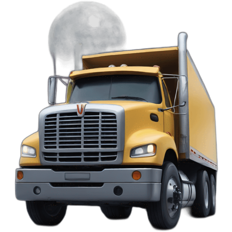 Truck won the moon emoji