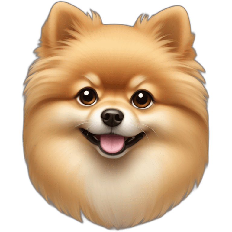 a beige cute little pomeranian emoji