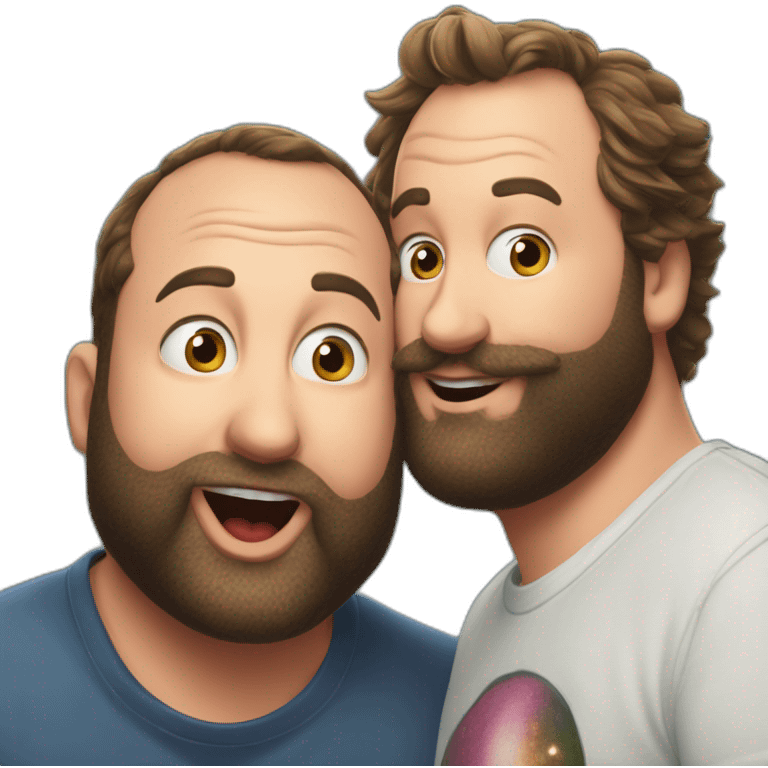 tom segura kissing bert kreischer emoji