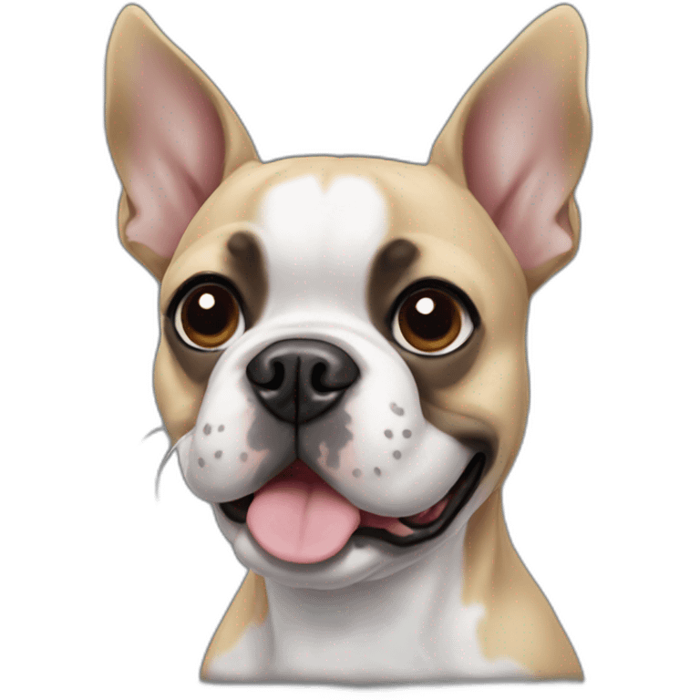 Black Frenchie Boston terrier mix emoji