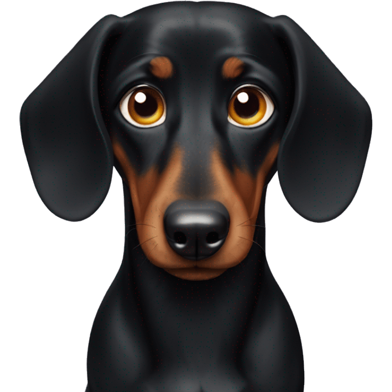 Black dachshund one eye   emoji