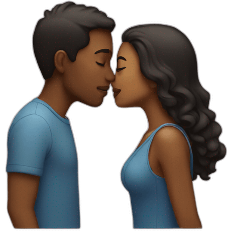 two people smooching emoji