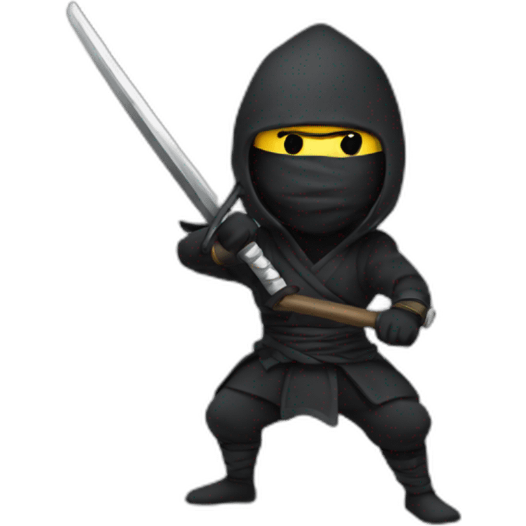 Scary Ninja with a sword  emoji