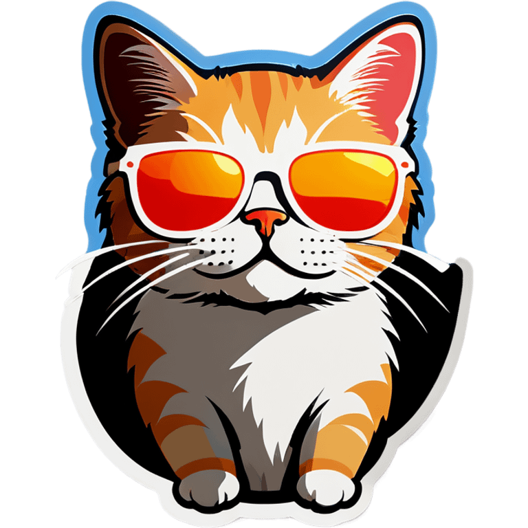 Cat with sunglasses emoji