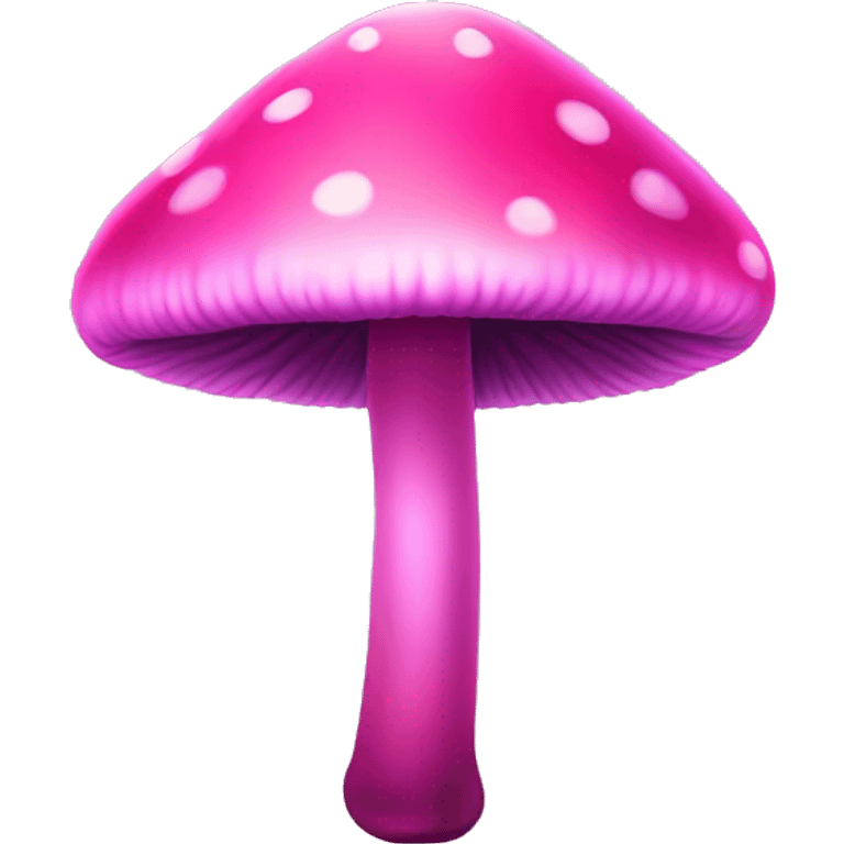 Bright pink mushroom iridescent emoji