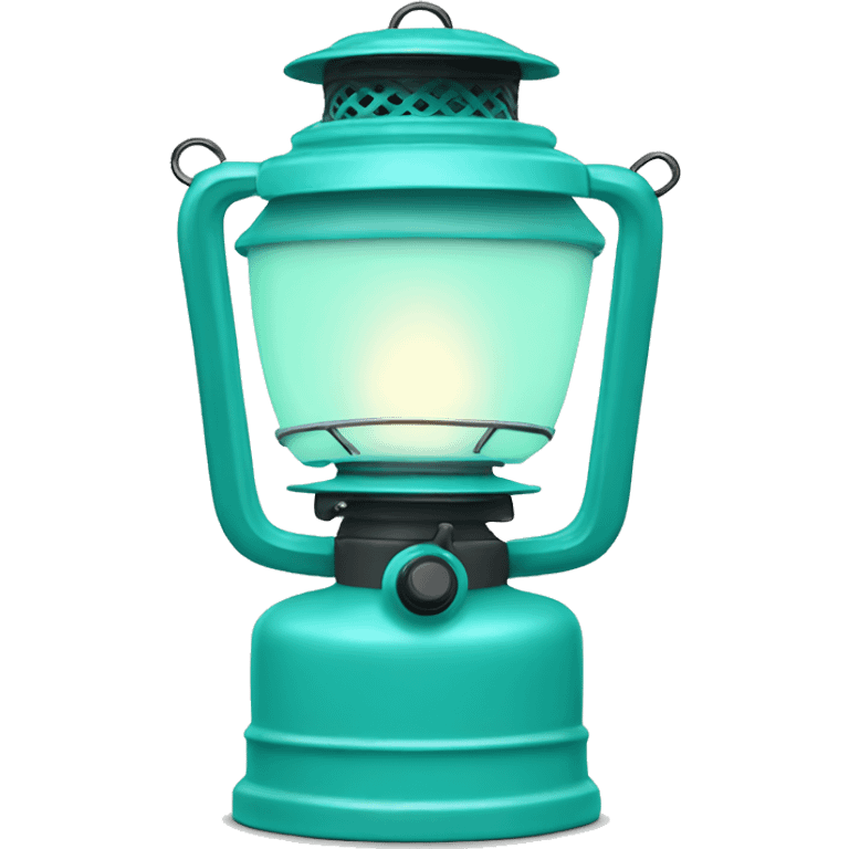 Realistic tiffany blue camping lantern emoji