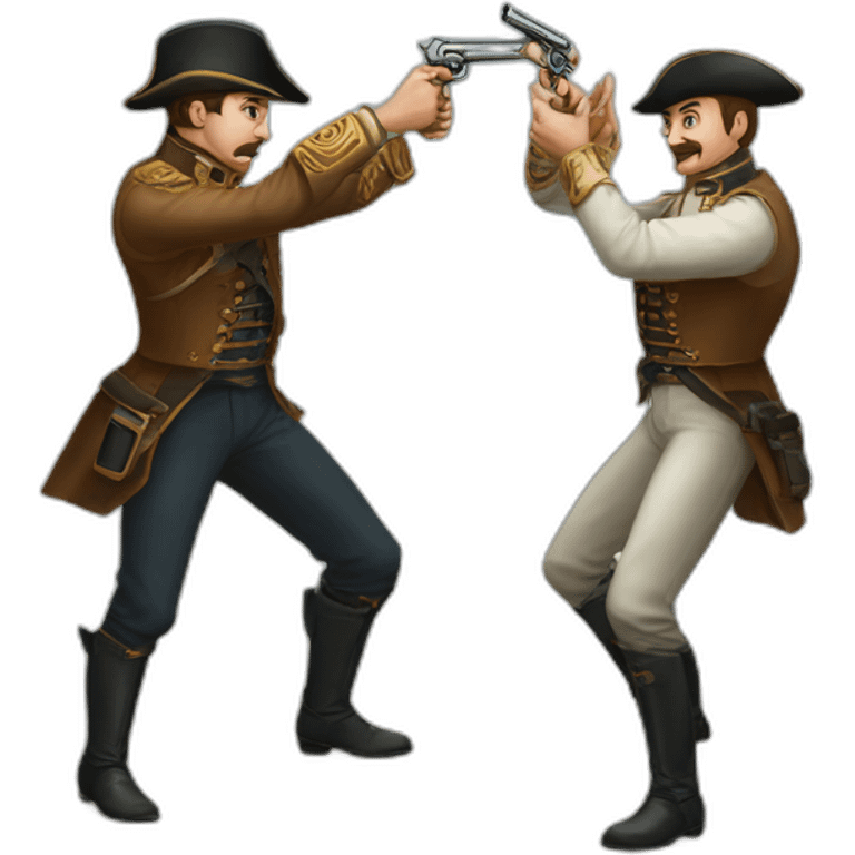 duel-with-pistols-in-russian-empire-between-two-men emoji