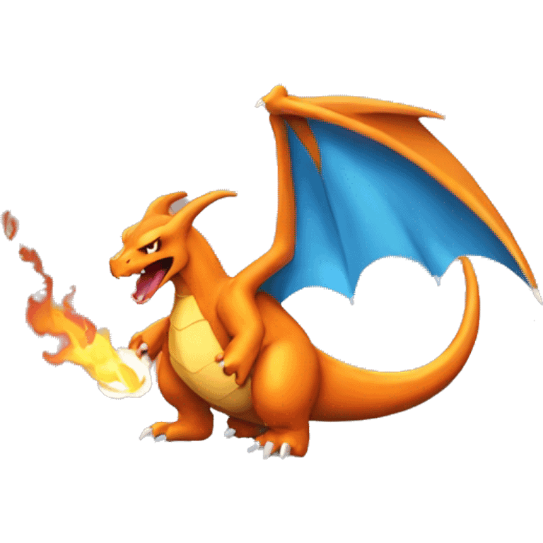 Charizard breathing fire emoji